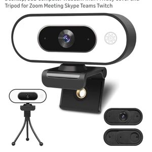 HD Webcam with Privacy Cover and Tripod
